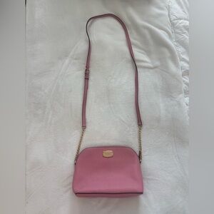 Michael Kors Pink Crossbody Bag with Gold Chain